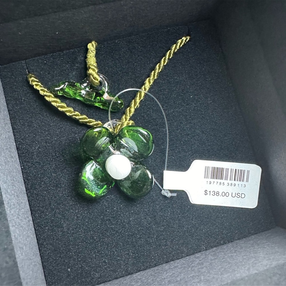 Free People x LEVENS Pretty Baby Green Glass Boho Neckless BNIB 🔖